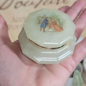 carved alabaster compact italy